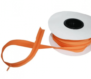 Rouleau de fermeture à glissière 5mm orange 271 25m H91010