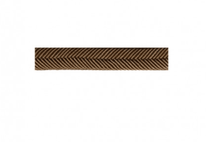 Double passepoil chevron 9mm au mètre col 62 517 Marron glacé
