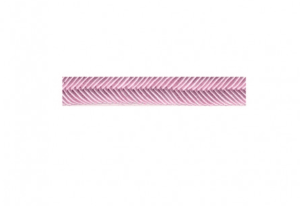 Double passepoil chevron 9mm au mètre col 74 ROSE LAYETTE 517