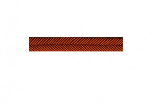 Double passepoil chevron 9mm au mètre col 83 ORANGE 517