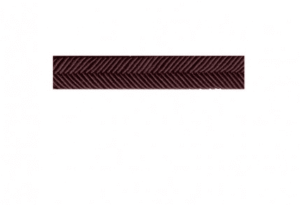 Double passepoil chevron 9mm au mètre col 98 517 prune