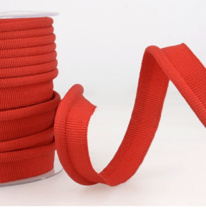 Simple passepoil rouge 519 C08 8mm 100%polyester le mètre 519C08