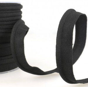 Simple passepoil noir 519 C14 8mm 100%polyester le mètre 519C14