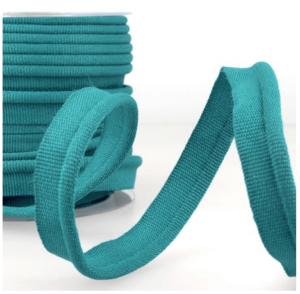 Simple passepoil bleu canard 519 C26 8mm 100%polyester le mètre 519C26