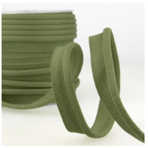 Simple passepoil kaki 519 C53 8mm 100%polyester le mètre 519C53