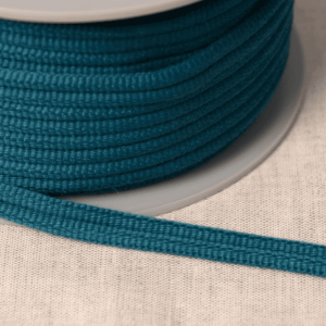 Double passepoil 518 bleu canard C26 8mm 100%polyester le mètre