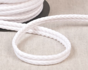 Double passepoil chevron 550 blanc C01 10mm 100% coton le mètre