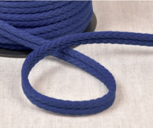 Double passepoil chevron 550 marine C23 10mm 100% coton le mètre