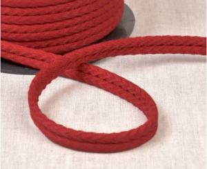 Double passepoil chevron 550 bordeaux C72 10mm 100% coton le mètre