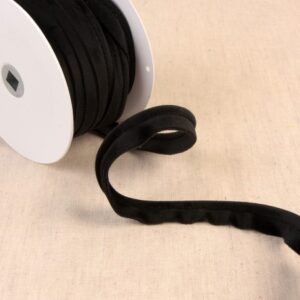 6074 SIMPLE PASSEPOIL VELOURS NOIR 6074C14 11mm ML (15m)
