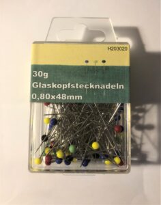 Epingles tête verre 0.80*48mm H203020
