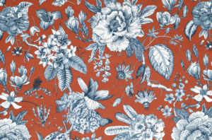 Velours Pivoine terracotta laize 140 cm 75000 tours au mètre