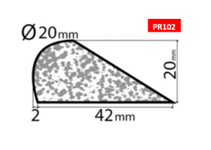 Bourrelet profilé mousse PR102 – 2m