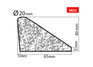 Bourrelet profilé mousse PR25 – 2m