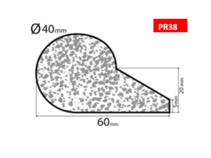 Bourrelet profilé mousse PR38 – 2m