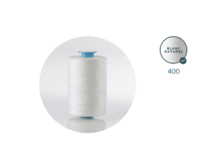 ZX 35 - 400 BLANC NAT FIL À COUDRE 100% POLYESTER TRÈS RÉSISTANT bobine 500m
