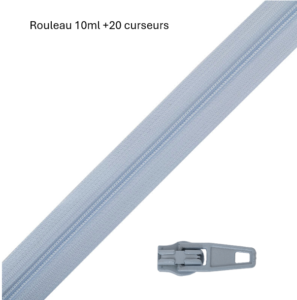 Rouleau Fermeture 10ml en 4mm bleu ciel N3-259
